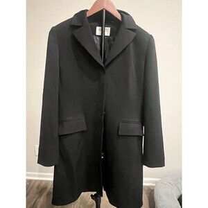 Kasper A.S.L. Women’s Black Long Blazer Coat Size 8 Career Suiting